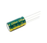 100PCS 2200UF 16V 16V2200UF Aluminum Electrolytic Capacitor high-frequency 10X20MM AUOQKQUT