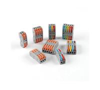 100PCS 222 in-line Nylon Quick Wire Connectors Terminal Block Push-in cable bridging connector SPL-2/3/4/5 NWPNLXEA(225M(PA))