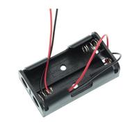 100pcs 2AA Battery Case Box with Wire Leads Battery Storage Pack DIY Power Supply Connector for Electronics Projects