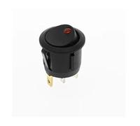 100Pcs 3 Pins With Led Lights Switch 12V 220V 16A DC 23 * 23 * 25mm Switch Car Auto Boat Round Rocker Switch ON-OFF NWPNLXEA(Rot,220V)