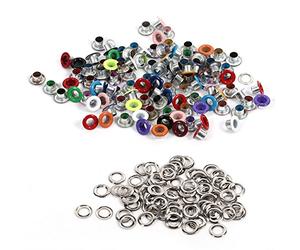 100pcs 4mm Oeillets Kit, mixed color aluminum eyelets for clothing bags crafts DIY projects, hardware accessories for sewing tailoring handmade decorations, ideal for fashion design cosplay bag making