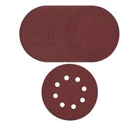 100PCS 5in 8 disques de ponçage abrasif papier de ponçage rond polissage feuilles de meulage grossier moyen fin pour le métal bois plastique caoutchouc cuir verre pierre 80 180 (800 mailles)