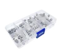 100pcs 5x20mm Quick Blow Glass Tube Fuse Assorted Kit Amp 0.2A 0.5A 1A 2A 3A 5A 8A 10A 15A 20A 250V with Storage Box