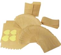100pcs 6 * 10cm Pochette Sac Sachet En Kraft Papier Mini Pour Bonbons Graines Cadeaux Enveloppes Bijoux 10feuilles,120pcs(4.5 Cm) Kraft Papier Autocollant