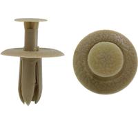 100pcs 6mm Trou Beige rivet plastique panneau garnissage porte agrafes retenue pour voiture