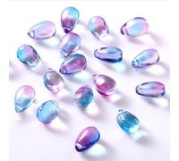 100pcs 6x9mm couleur mélangée verre lisse goutte d'eau perles cristal Autriche perles pour bracelet boucle d'oreille faisant des résultats de bijoux bricolage-violet brillant