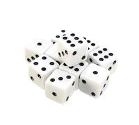 100pcs 8 mm Dice Blanc avec des Points Noirs à Six côtés décider des Cubes de Jeu