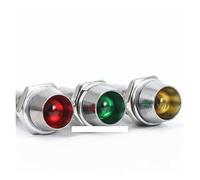 100PCS 8MM small metal power signal indicator XD8-1 Red Green Yellow 12V 24V 220V opening size 8MM NWPNLXEA(Rot,DC12V)