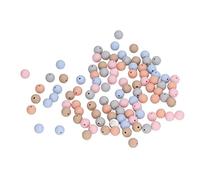 100pcs 9 Mm Perles de Silicone DIY Rond Plusieurs Couleurs en Silicone Perles en Vrac pour Colliers Toys Type B Ecklaces Toys Type B 9 Mm de (Tapez B)