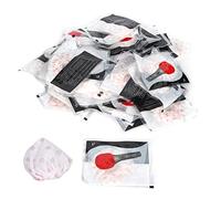 100pcs Accessoires de phone à phone jetable non tissé Ensemble phone durable pour les campus d'entrevue, les entreprises blanches avec un point rouge