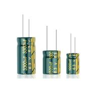 100Pcs Aluminum Electrolytic Capacitor High Frequency Low 6.3V1000UF 6.3V1500UF 6.3V3300UF Low Resistance AUOQKQUT(6.3V1000UF 8x12)
