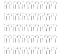 100pcs Anneaux de Saut en Fil Nichrome Haute Température, Aiguille à Brûler Suspendue en Forme de R Crochets d'Argile Flexibles pour Four Céramique Fournitures en Verre Fondu