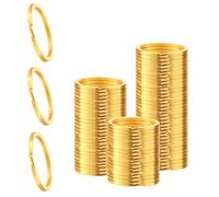 100Pcs Anneaux Porte nneau Clef 25mm Convient pour Les Clés de Voiture, Chambre, Bureau, Plats Anneau Porte Clef pour Ranger Différentes Clés, DIY et Artisanat-Doré
