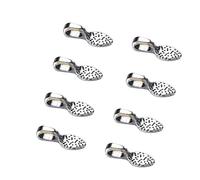 100pcs Antique Silver Small Spoon DIY Oval Jewelry Scrabble Glue On Earring Bails for Fitting Glass Cabochon Tiles Pendants Jewelry Marking 15x5mm (100pcs silver)