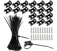 100PCS Attaches Cable avec Embase de Serre Cables et Vis, 100 mm