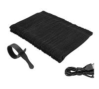 100PCS Attaches Câbles Colliers, Trilancer 15cm x1.2cm Liens pour Organiser des Câbles Fins, avec du Scratch pour la Maison, le Bureau ou l’Informatique(Noir)