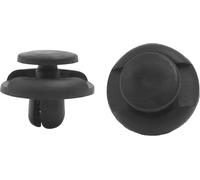 100pcs attaches Rivets en plastique noir en Retainrt colliezs type Push 7mm pour voiture