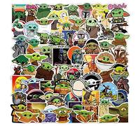 100pcs autocollants bébé Yoda, autocollants anime pour bouteilles d'eau autocollants imperméables en vinyle pour autocollants de décalcomanie de moto de voiture