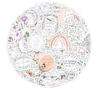 100pcs Autocollants Chrétiens Jésus, Autocollant Verset Biblique avec Décor de Fleurs Printanières, Autocollants de Foi Religieuse en Vinyle Cadeaux Chrétien pour Scrapbooking Bouteille d'Eau