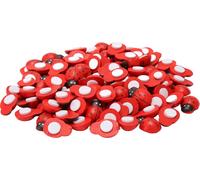 100pcs autocollants coccinelle en bois autocollants de forme mini bricolage pour la décoration murale à domicile