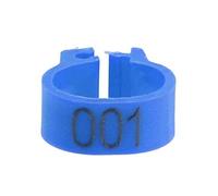 100PCS/Bag 8MM Anneaux de Bandes de Pigeon en Plastique, 001-100 Anneaux de Bandes de Jambe d'oiseau en Pigeon en Plastique numérotés avec numéro(Bleu)