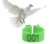 100PCS/Bag 8MM Anneaux de Bandes de Pigeon en Plastique, 001-100 Anneaux de Bandes de Jambe d'oiseau en Pigeon en Plastique numérotés avec numéro(Greeb)