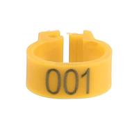 100PCS/Bag 8MM Anneaux de Bandes de Pigeon en Plastique, 001-100 Anneaux de Bandes de Jambe d'oiseau en Pigeon en Plastique numérotés avec numéro(Jaune)