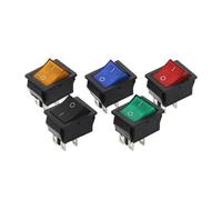 100pcs/bag KCD4-202 rocker switch power switch 4Pin with light 31x25mm 20A 125VAC 16A 250VAC NWPNLXEA(Mixed 100Pcs)