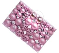 100pcs Bal de No?l -Ornements Arbre d?corations Boule suspendue pour la d?coration de mariage de f?te Pink