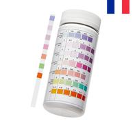 100pcs Bandelette Test Piscine 7 en 1 Kit de test chimique de piscine Tester Chlore Total, Chlore Libre/Brome, PH, Alcalinité