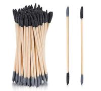 100pcs Bâtons de Ponçage à Double Extrémité, Bâtons de Polissage du Bois Biseautés aux Détails Fins Grain 150/280 Outils de Brindilles Ponçage pour Travail Bois Construction Modèles Plastique