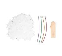 100pcs Bobines à Fil Plastique, Bobines de Broderie Blanches avec Enrouleur Manuel - Rangement Facile, Durable, Idéal pour Travaux de Couture et Loisirs Créatifs (Blanche)