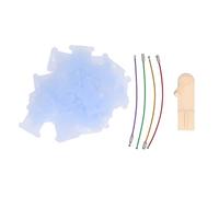 100pcs Bobines Plastique pour Fil à Broder, avec Enrouleur Manuel, Rangements Faciles, Durable, Pratique, Idéal pour Couture et Loisirs Créatifs (Bleue)