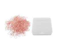 100pcs Bow Paper Clips | Non - Skid Protective - Oxidation Metal Clips for Office/School/Home | Colorfast Planner Clips with Storage Box (Rose Gold)