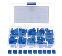 100Pcs/Box 3296W Multiturn Trimmer Potentiometer Kit High Precision Variable Resistor With Box Kit NWPNLXEA