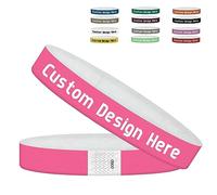 100Pcs Bracelets de Couleur Tyvek PersonnaliséS pour L'éVéNement Bracelets ImperméAbles en Papier PersonnaliséS Bracelets ImpriméS Avec Votre Texte pour Le Festival De La FêTe Du Concert Du Club
