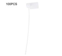 100pcs Câble étiquette jetable Marque d'identité colorée des Signes Liens Anti-vol. (Blanc)