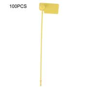 100pcs Câble étiquette jetable Marque d'identité colorée des Signes Liens Anti-vol. (Jaune)