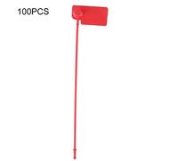100pcs Câble étiquette jetable Marque d'identité colorée des Signes Liens Anti-vol. (Rouge)