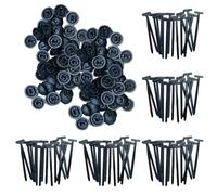 100pcs Câble Tip Boucle, Nylon Wire Lies avec conception de broches et de bouton, Clips dispositif pare-chocs Rivets en plastique Carreaux pour réparation automatique Fixage et Fixation des tro