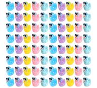 100pcs Canards de Plage d'Été, Mini Canards en Résine avec Lunettes de Surf Planches de Surf pour Baby Shower Jardin Miniature Paysage Maison de Poupée Plantes en Pot Piscine Fête Décoration