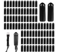 100pcs Capuchons Anti-Luminescents pour Guirlandes Lumineuses, Cache-Lumières de Noël Convient Aux Tubes LED de 5mm de Diamètre Capuchon Lumineux pour l'Extérieur la Cour les Cadeaux de Fête