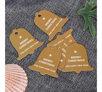 100pcs Card de Cloche Jaune El pour Noël W Decoration et Fting (Cloche)