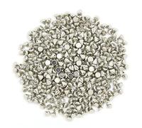 100PCS CCB Couture Rivets Pyramide Cone Rivets Toutes Sortes De Goujons En Plastique Noir Or Argent Ongles DIY Cuir Vêtement Accessoires-6MM Cône Argent