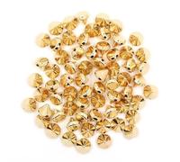 100PCS CCB Couture Rivets Pyramide Cone Rivets Toutes Sortes De Goujons En Plastique Noir Or Argent Ongles DIY Cuir Vêtement Accessoires-10MM Cône Or
