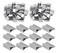 100pcs Clam Clips, Silver Metal Refill Clips Office Supplies, PRINCES PORTABLES PORTABLES PROWER POUR LES DOCUMENTS, RAPPORTS, PRÉSENTATIONS, AFFETS, DISTRANSE DE CLAM