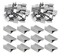100pcs Clam Clips, Silver Metal Rement Clips Office Supplies, PRINCES PORTABLES PORTABLES PROWER POUR LES DOCUMENTS, RAPPORTS, PRÉSENTATIONS, CONFICTATIONS