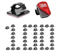 100PCS Clips Cable Durable Attache Cable Adhesif avec 3M, Rangement de Fixation Câbles, Gestion de Câble Support Organiseur de Fils Electriques Réglable pour Bureau Maison Chargeur Voiture (Noir)