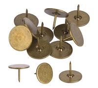 100pcs Clous de Tapisserie Ameublement, Bronze de Style Vintage à Tête Plate, Décoratifs Punaises de Tapisserie pour Fauteuil Meubles, Décoration de Porte de Canapé(19 x 15mm)