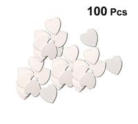 100pcs Coeur tranches de Bois disques de Bois Artisanat embellissements pour Bricolage décoration de Mariage de noël Man